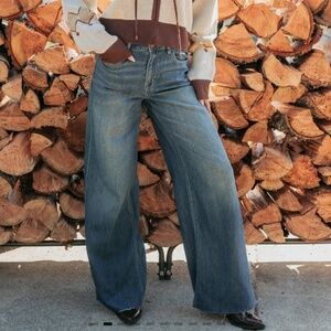 High Rise Wide Leg Jean